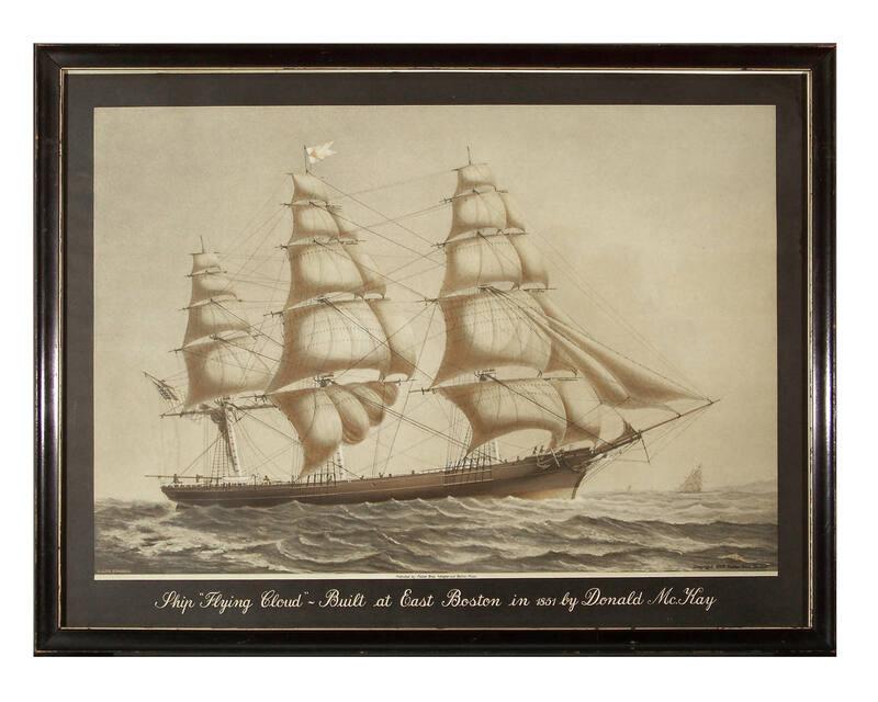 Ship "Flying Cloud" ~ Built at East Boston in 1851 by Donald McKay