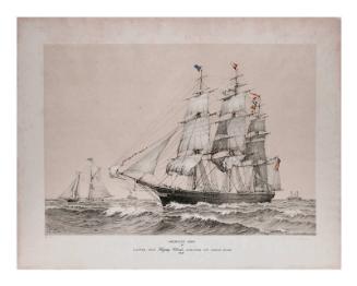 Clipper Ship Flying Cloud, Arriving off Sandy Hook 1851