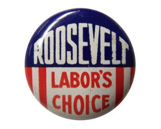 Roosevelt Campaign Button, 1940