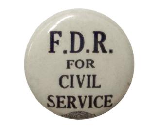 Roosevelt Campaign Button, 1940