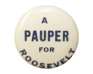Anti-Roosevelt Campaign Button, 1940