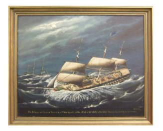The Dellaware and Potomac Struck by a White Squall, in the Gulf of Lyons