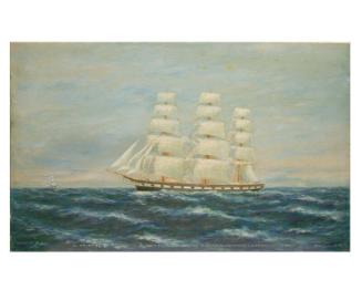 In Tropic Seas Clipper Ship Channing