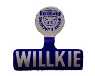 Willkie Campaign Lapel Tab, 1940