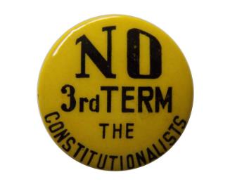 Anti-Roosevelt Campaign Button, 1940