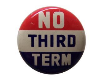 Anti-Roosevelt Campaign Button, 1940