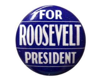 Roosevelt Campaign Button, 1940
