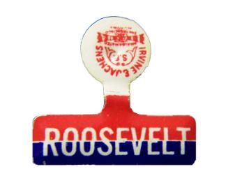 Roosevelt Campaign Lapel Tab, 1940