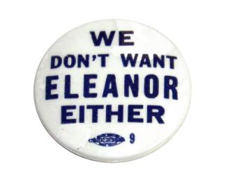 Anti-Roosevelt Campaign Button, 1940