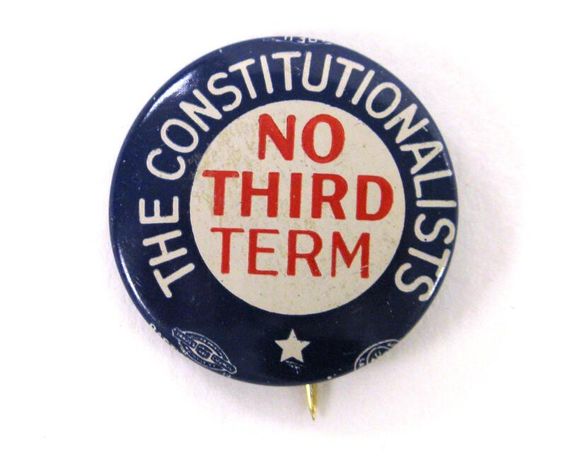 Anti-Roosevelt Campaign Button, 1940
