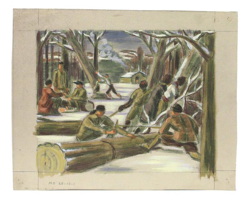 Study for Hyde Park Post Office Mural