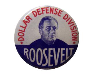 Roosevelt Campaign Button, 1940