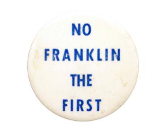 Anti-Roosevelt Campaign Button, 1940