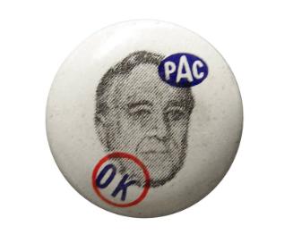 Roosevelt Campaign Button, 1944