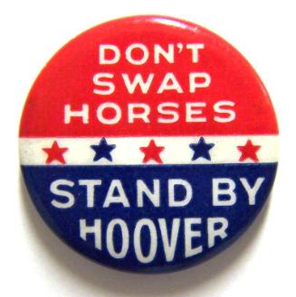 Hoover Campaign Button, 1932