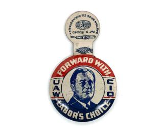 Roosevelt Campaign Lapel Tab, 1940