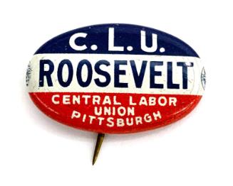 Roosevelt Campaign Button, 1940