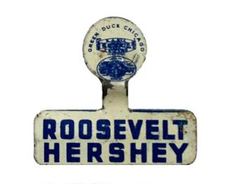 Roosevelt and Hershey Campaign Lapel Tab, 1940