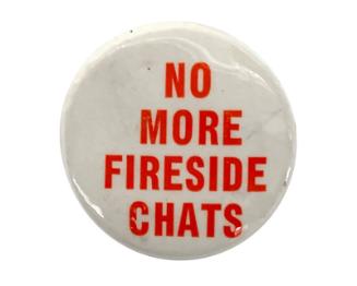Anti-Roosevelt Campaign Button, 1940