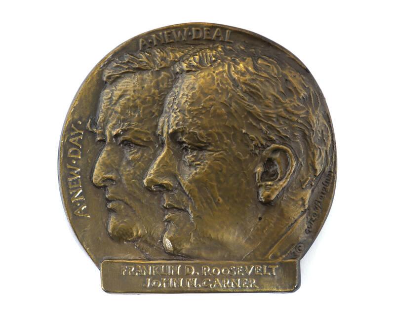 Roosevelt and Garner Campaign Plaque, 1932