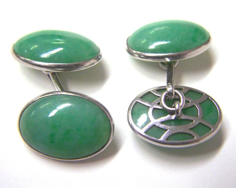 Jade Cuff Links