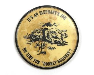 Republican Campaign Novelty Pocket Mirror, 1932