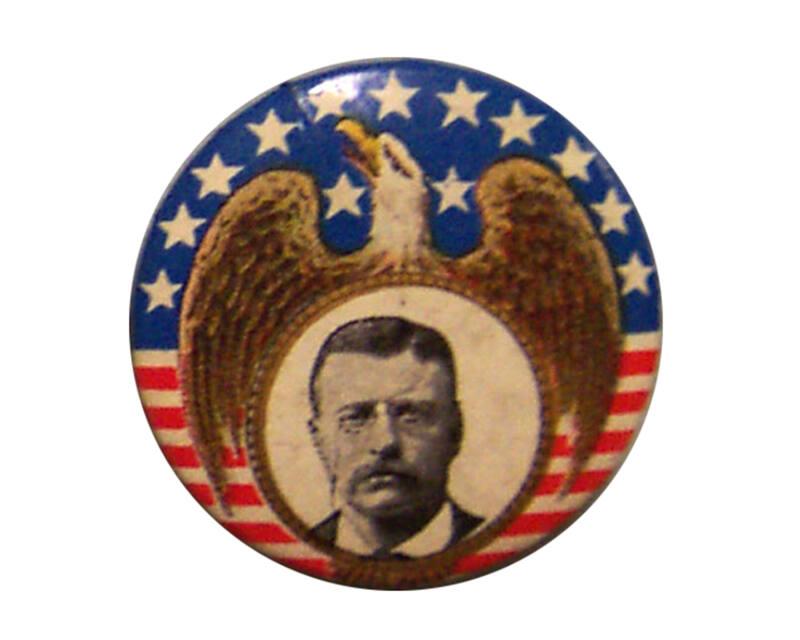 Theodore Roosevelt Campaign Button, 1904