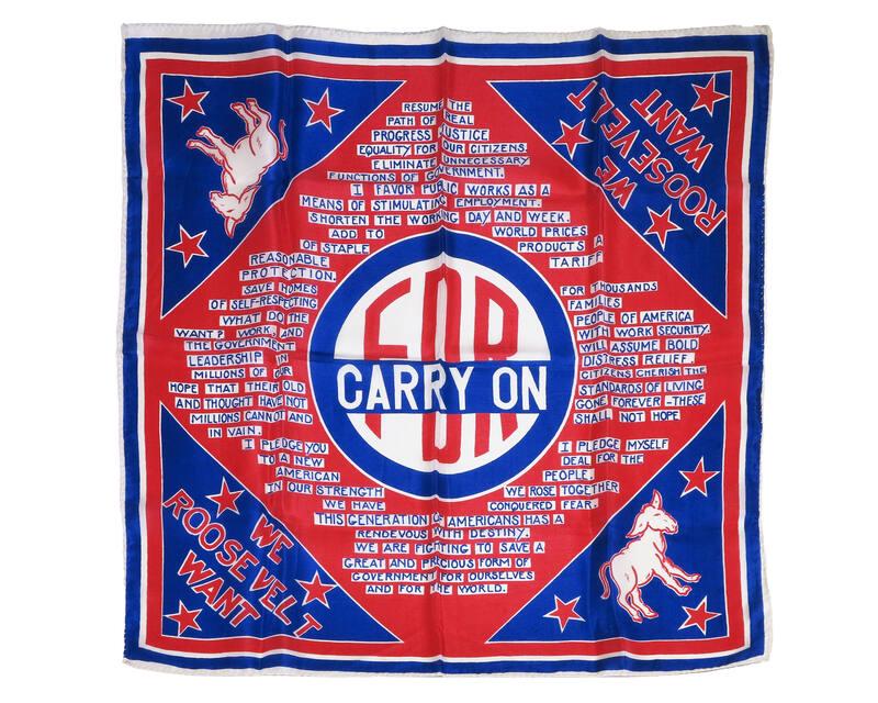 Roosevelt Campaign Neckerchief, ca. 1940
