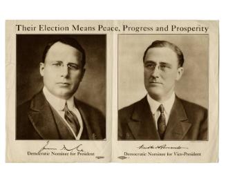 Cox and Roosevelt Campaign Poster, 1920