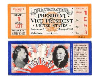 Inaugural Ticket, 1933