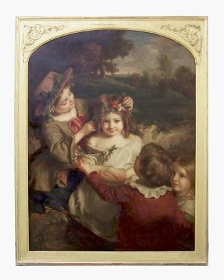 Painting of Children in a Landscape Scene