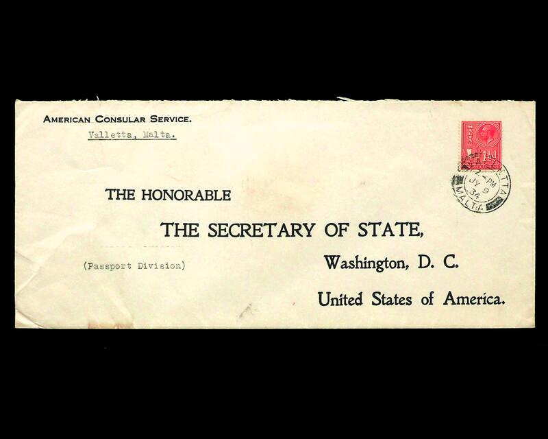 American Consular Service Stamp Cover