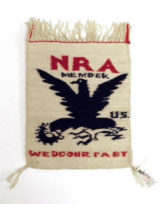 National Recovery Administration (NRA) Member Wall Hanging