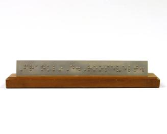 Braille Nameplate