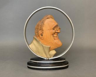 Franklin Roosevelt Carved Caricature
