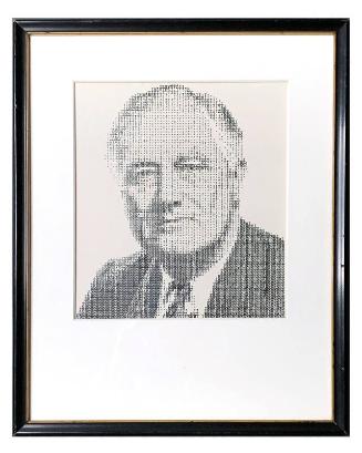 Typewriter Portrait of Franklin D. Roosevelt