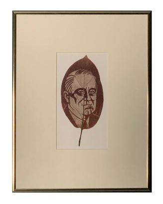 Leaf Portrait of Franklin D. Roosevelt