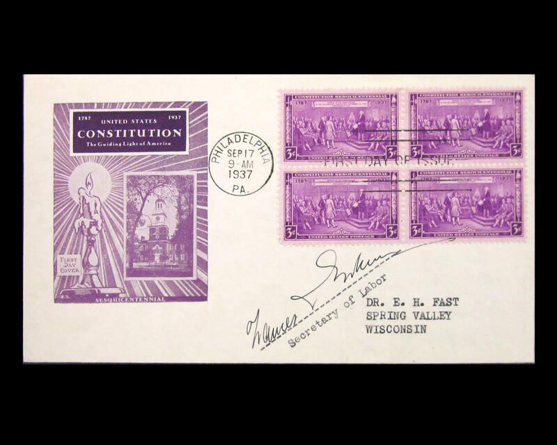 3¢ Adoption of the Constitution Sesquicentennial U.S. First Day Cover