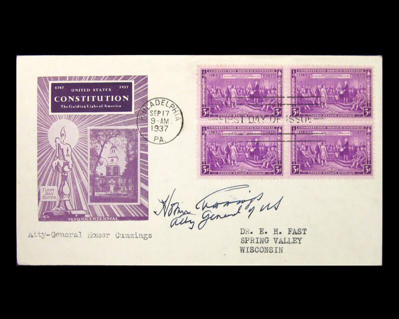 3¢ Adoption of the Constitution Sesquicentennial U.S. First Day Cover