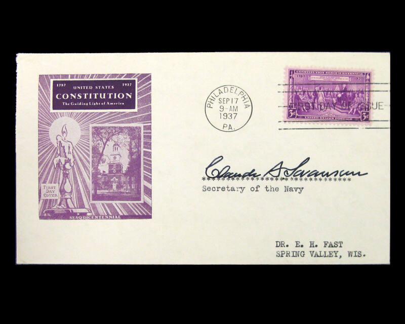 3¢ Adoption of the Constitution Sesquicentennial U.S. First Day Cover