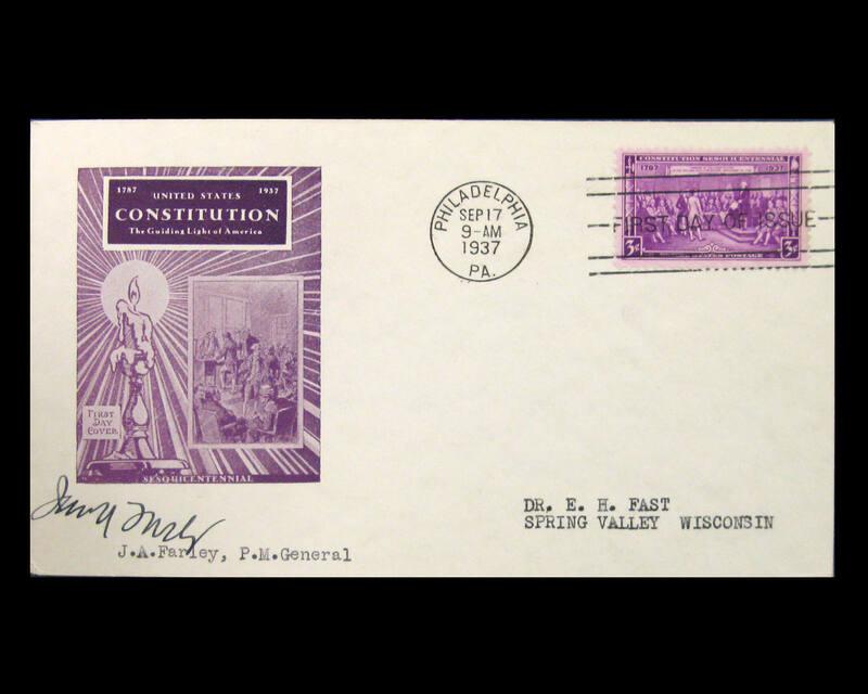 3¢ Adoption of the Constitution Sesquicentennial U.S. First Day Cover