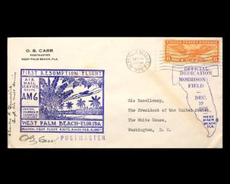 West Palm Beach, Florida First Resumption Flight U.S. Commemorative Cover