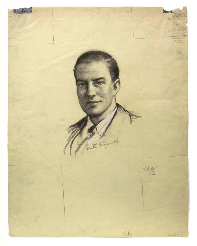 Drawn Portrait of Franklin D. Roosevelt, Jr.