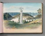Watercolor of a windmill tower.  Image courtesy of the Franklin D. Roosevelt Presidential Libra…