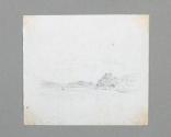 Pencil sketch, "View of Armstrong Seat.  Up Hudson and from Verplanck's".   Image courtesy of t…