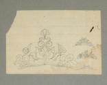 Pencil sketch of a floral design.  Image courtesy of the Franklin D. Roosevelt Presidential Lib…