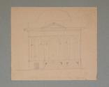 Pencil sketch of a domed building with arches.  Image courtesy of the Franklin D. Roosevelt Pre…
