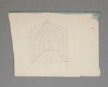 Pencil sketch of the interior of a church.  Image courtesy of the Franklin D. Roosevelt Preside…