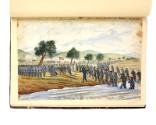 MO 1975.33a.12: American Party under R F Stockton crossing the river San Gabriel   Jan 8th 1847…