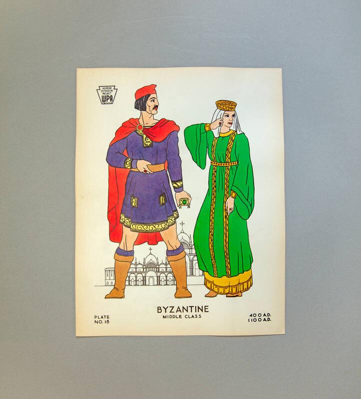 Development of Western Costume, Plate 18: Byzantine Middle Class